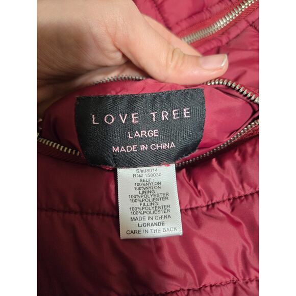 Love tree large juniors maroon jacket - Picture 6 of 9